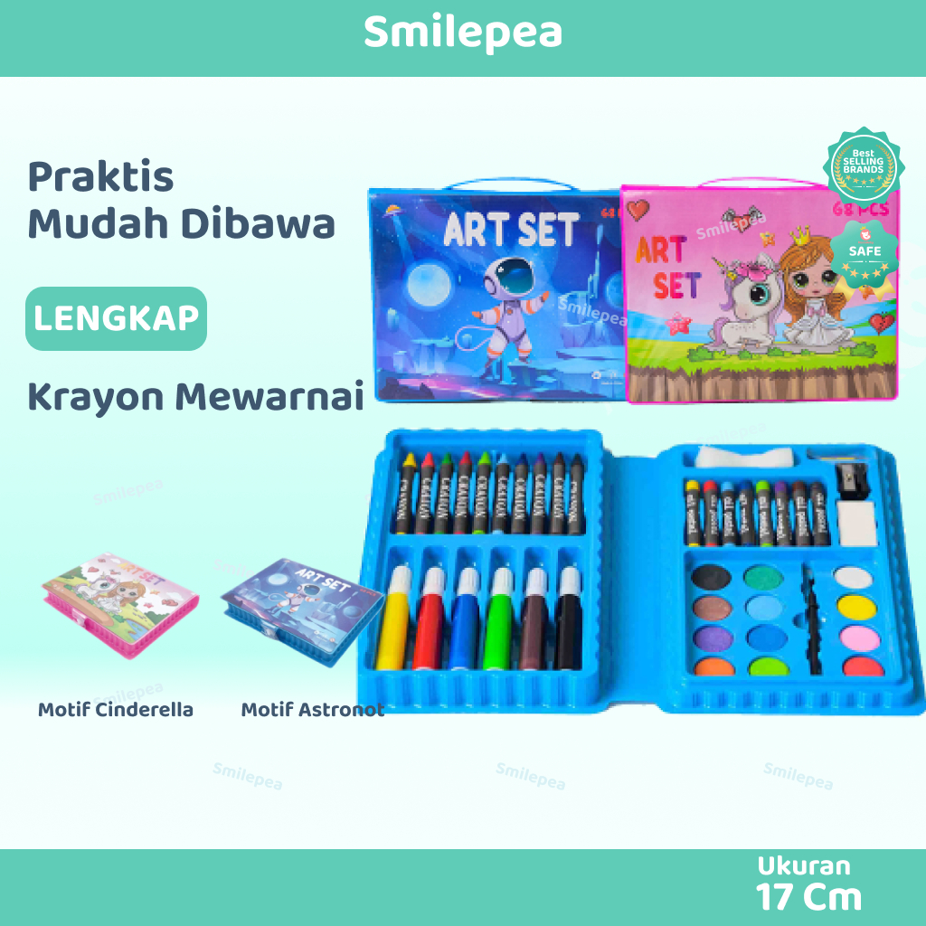 

Smilepea 208pcs Crayon Mewarnai Pensil Krayon Warna Alat Menggambar atau Mewarnai