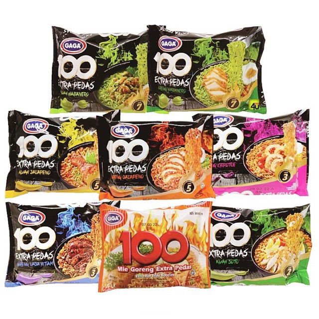 

Mie gaga 100 extra pedas jalapeno All variant