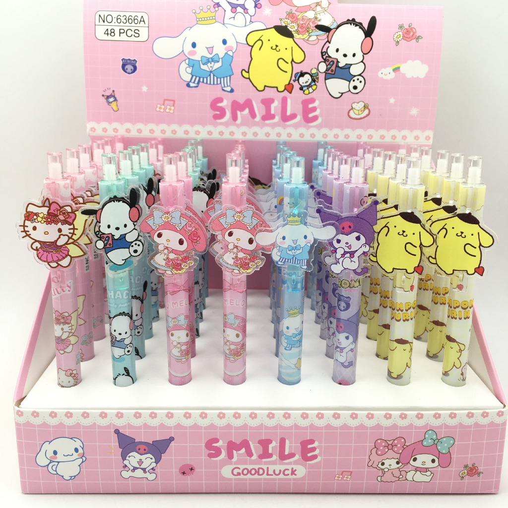 

Pulpen Gel mekanik Karakter sanrio melody - kuromi - chinamon - purin - pocha - hk / Pulpen karakter