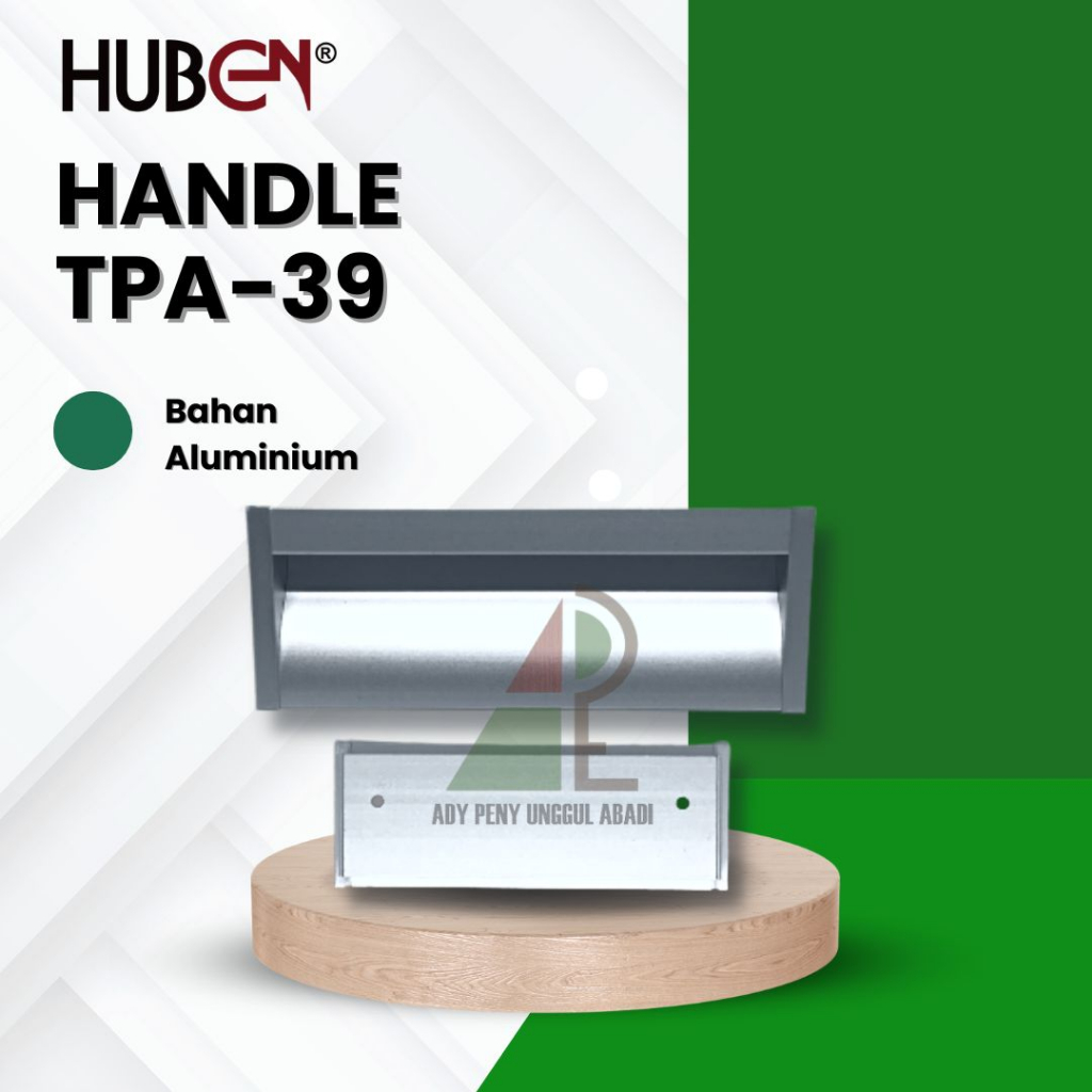 Handle Tanam Tarikan Laci / Pintu Lemari Alumunium Huben TPA 39