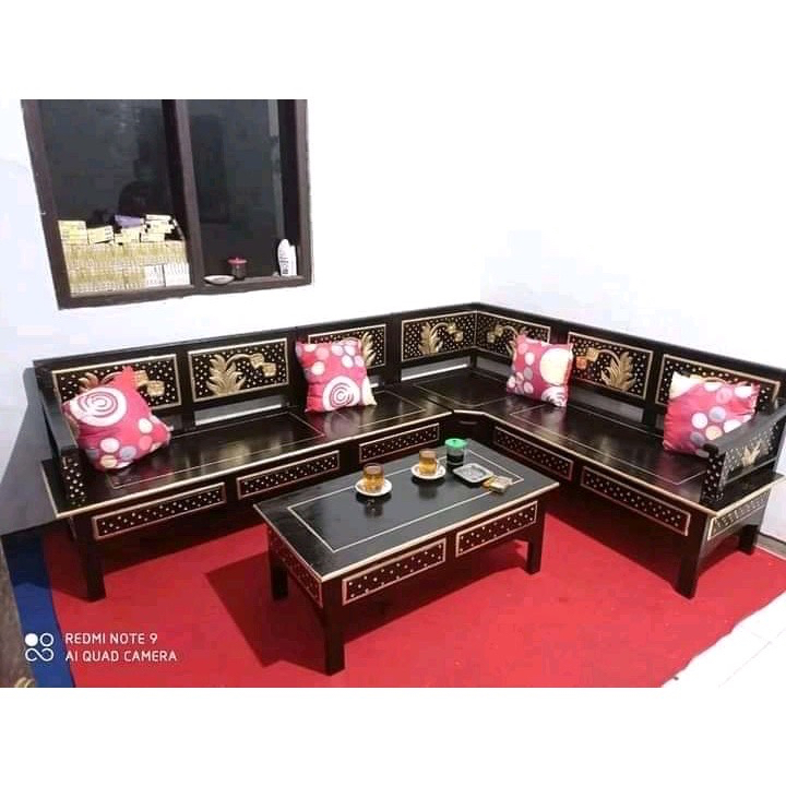 Kursi tamu minimalis kursi sudut berkualitas kursi sofa sudut untuk ruang tamu minimalis / perlengka