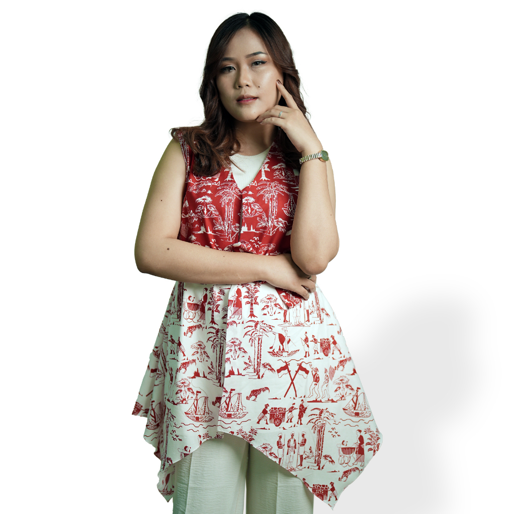 BATIK TRUSMI Atasan Wanita Outer Batik TP WN Bamboe Roentjing WT