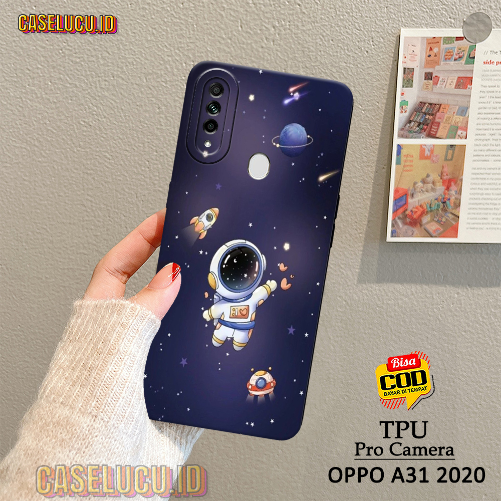Casing Hp Oppo A31 2020 Terbaru - Fashion Case Astronot - Case Oppo A31 2020 - Soft Case Hp Oppo A31