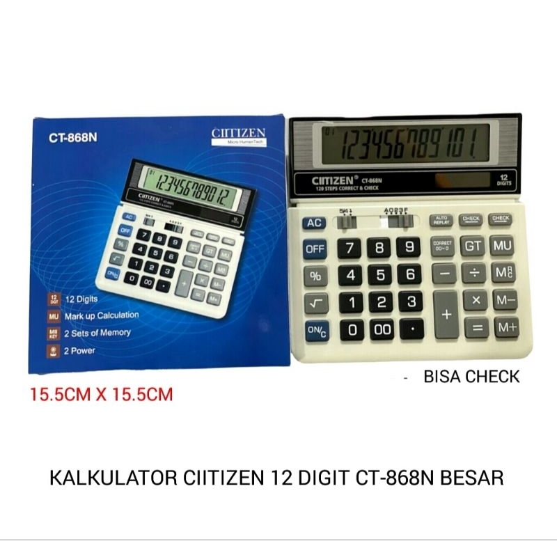 

Kalkulator Ciitizen CT-868N besar 12 digit