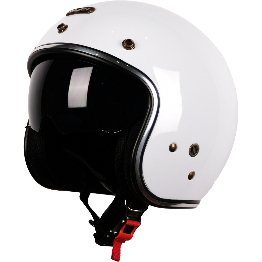 NEW NJS NX-2 SOLID List Chrome  - Helm retro | NJS | Helm Bogo | NJS Bogo | NJS Polos | NJS NX | NX 