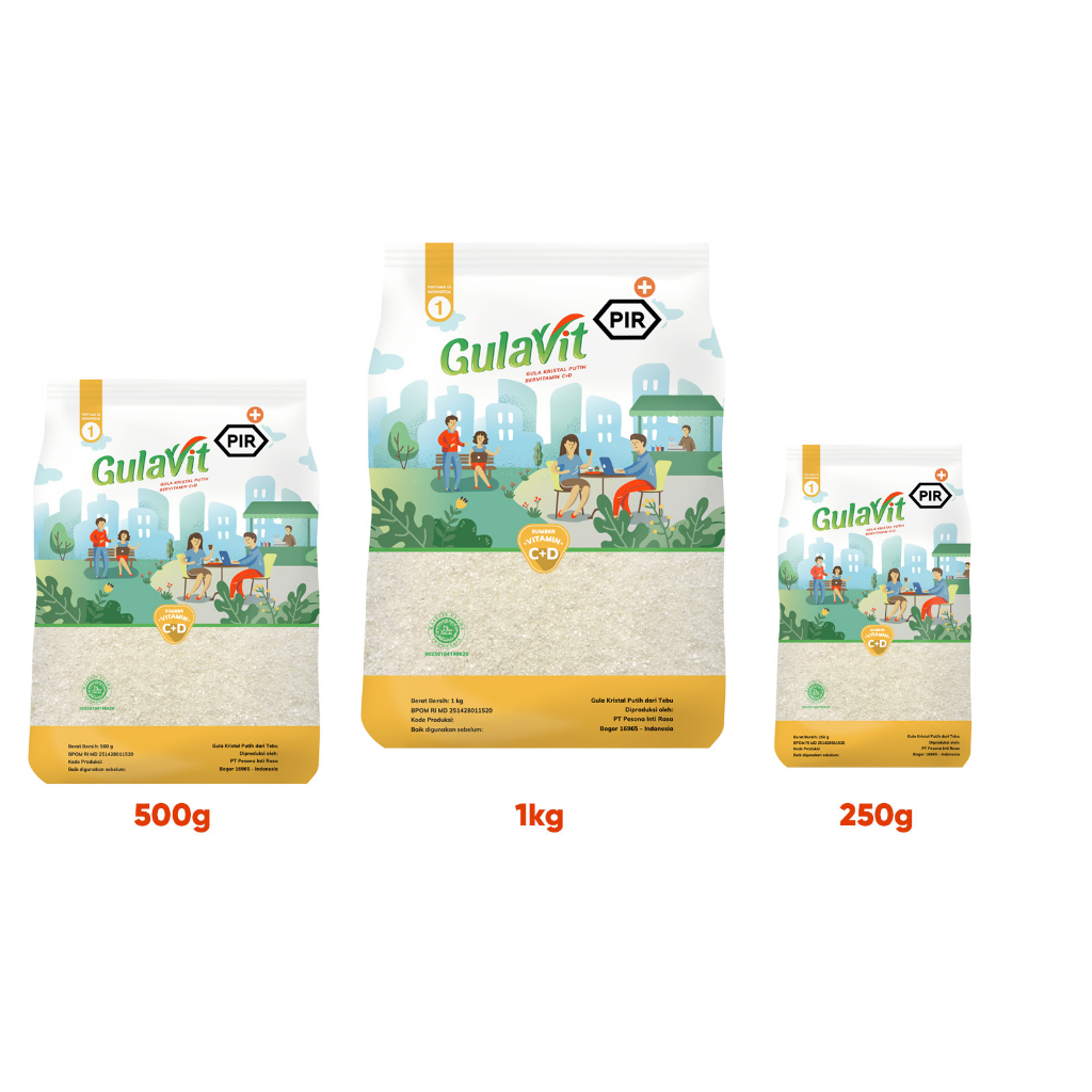 

GULA KRISTAL PUTIH DARI TEBU DENGAN VITAMIN A /GULAVIT 250gr/500gr/1 kg- Gula Pasir Kristal Putih