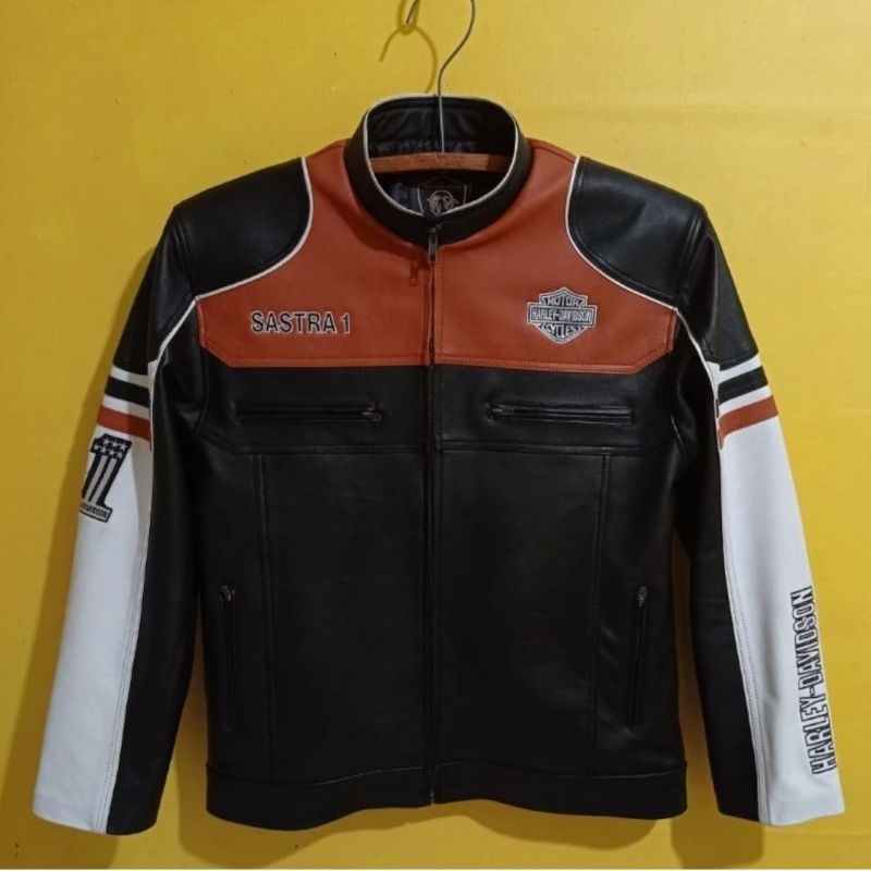 Jaket Kulit Domba Original Garut Premium model Harley-Davidson