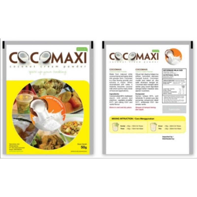 

COCOMAXI Santan Bubuk renceng 10 x 25gr / Santan Kelapa Bubuk