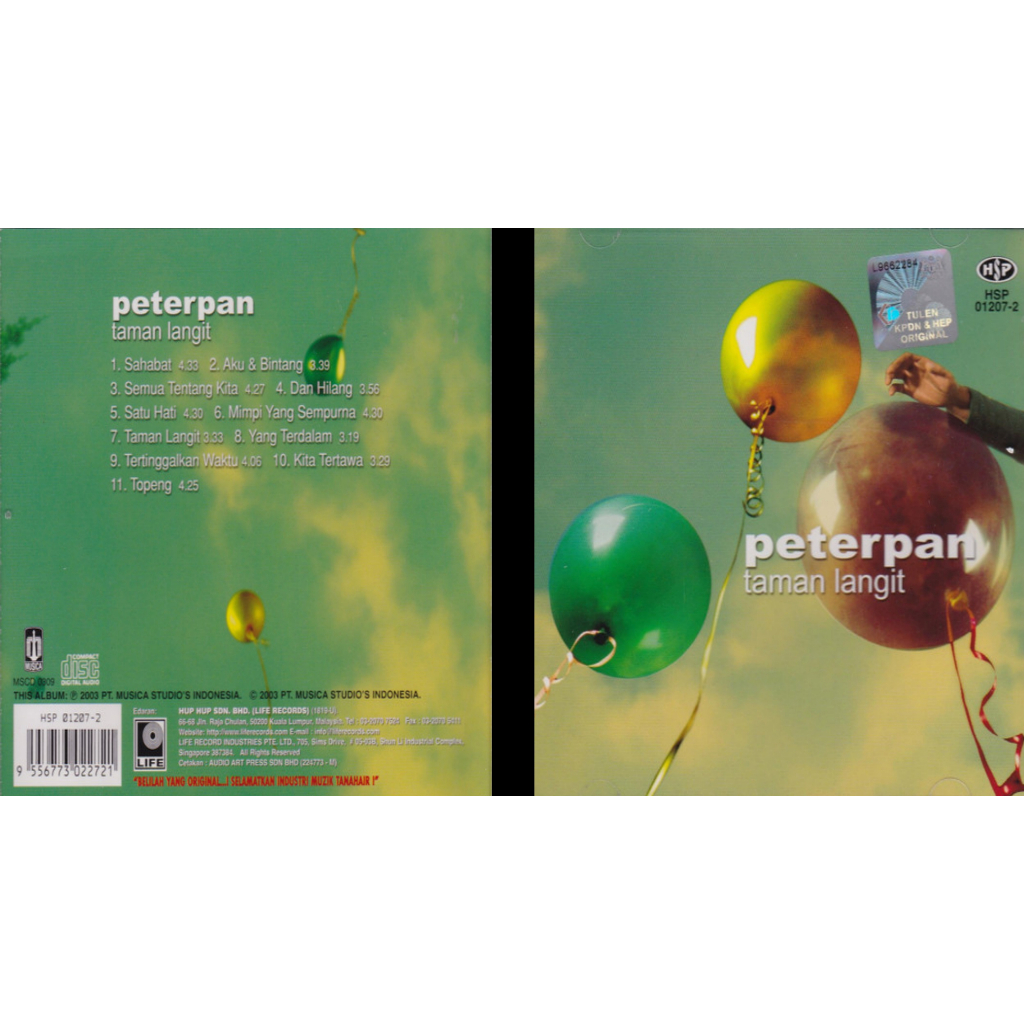 vcd peterpan album taman langit