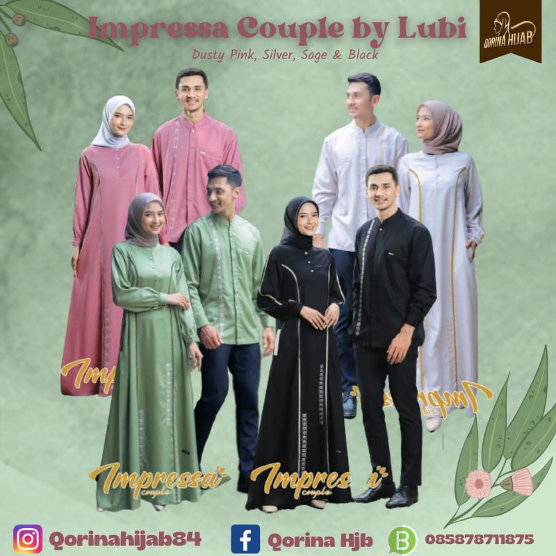 Baju couple / couple Lubi impressa / gamis Lubi / Koko dewasa