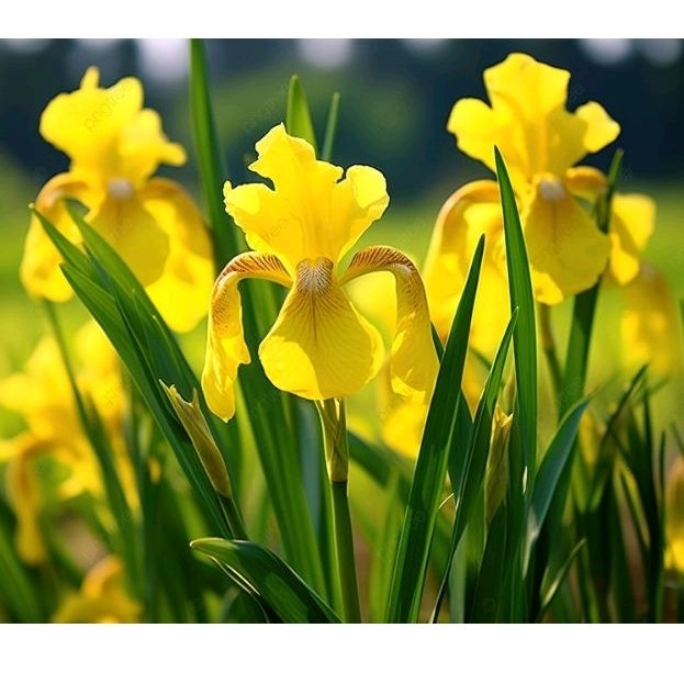 Tanaman Bunga Airis Kuning /walking Iris (Iris pseudacorus)