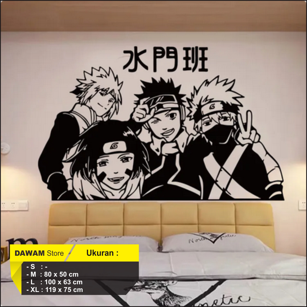 Sticker Dinding Kamar Rumah Wall Sticker Anime Naturo Baruto Sticker Custom Anime Jepang