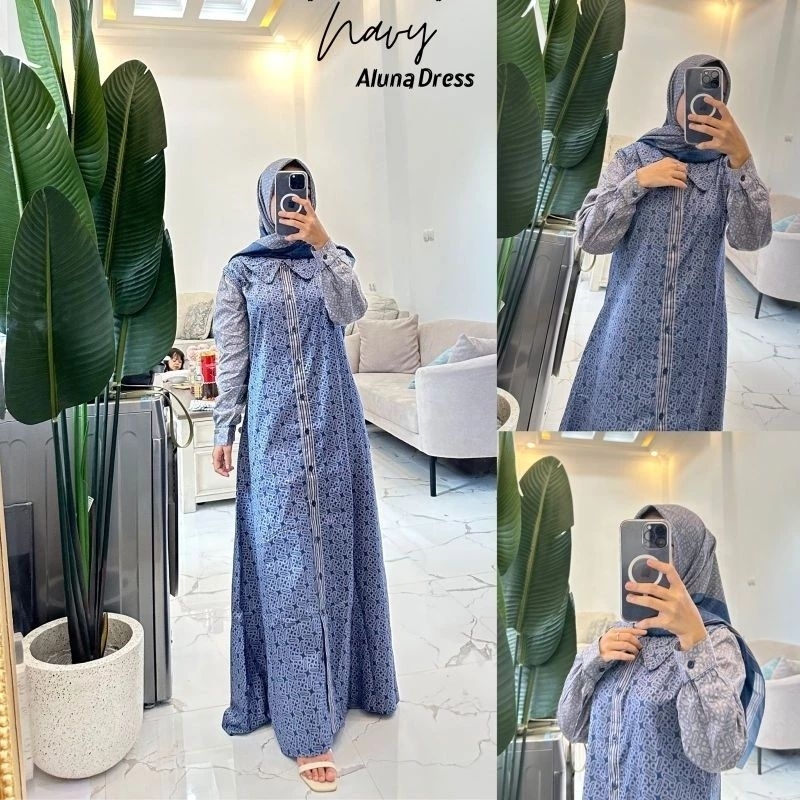 Aluna Dress By JOURNEY SCARVES (Buy 1 Get 1) Gamis wanita muslimah dewasa
