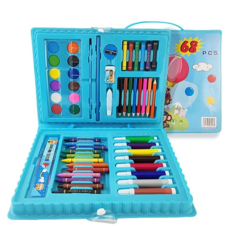 

CRAYON SET 68pcs / ART SET ALAT TULIS MEWARNAI 68pcs