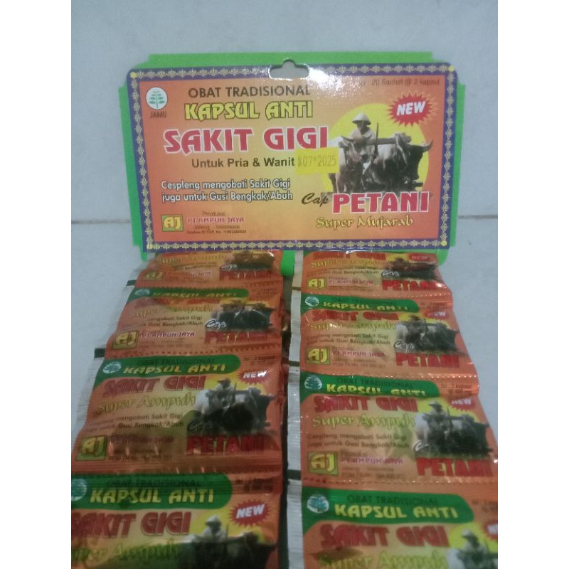 

KAPSUL ANTI SAKIT GIGI cap PETANI original