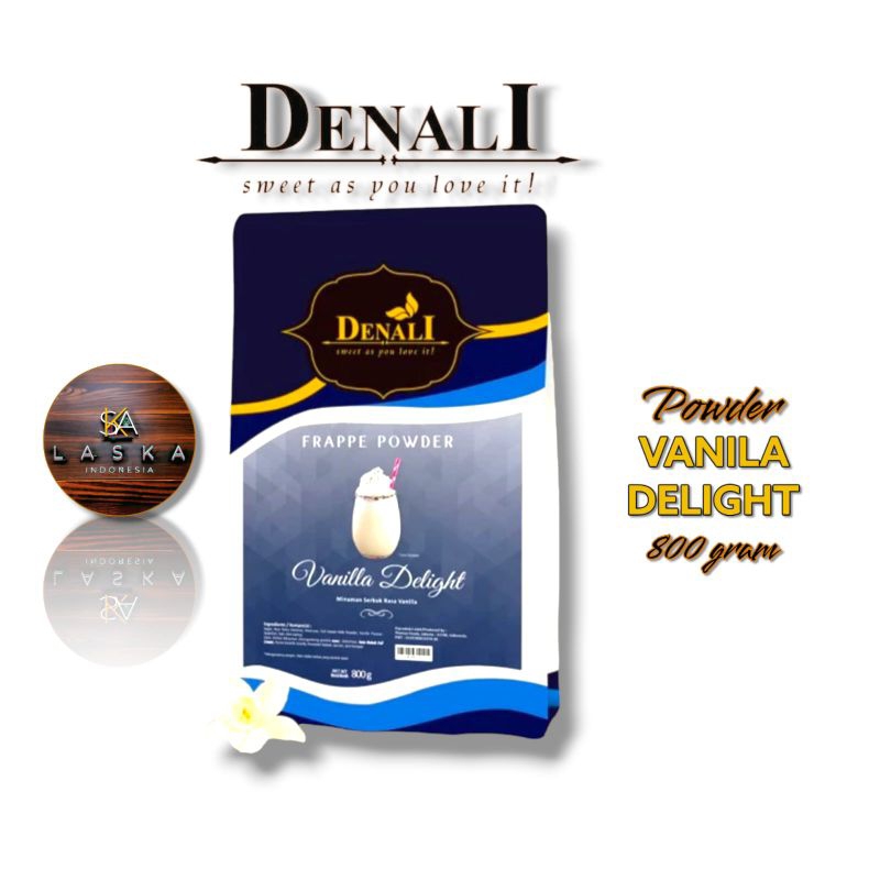 

Vanila Delight Powder Merk Denali - 800 grm - Bubuk Minuman Rasa Vanila