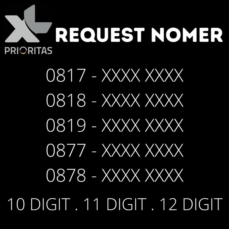 Nomer Cantik . Request Nomer . XL Prioritas