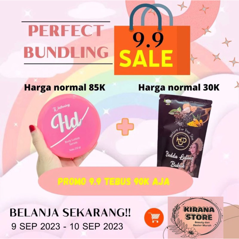 body serum dan bedda lotong HLD paket hemat