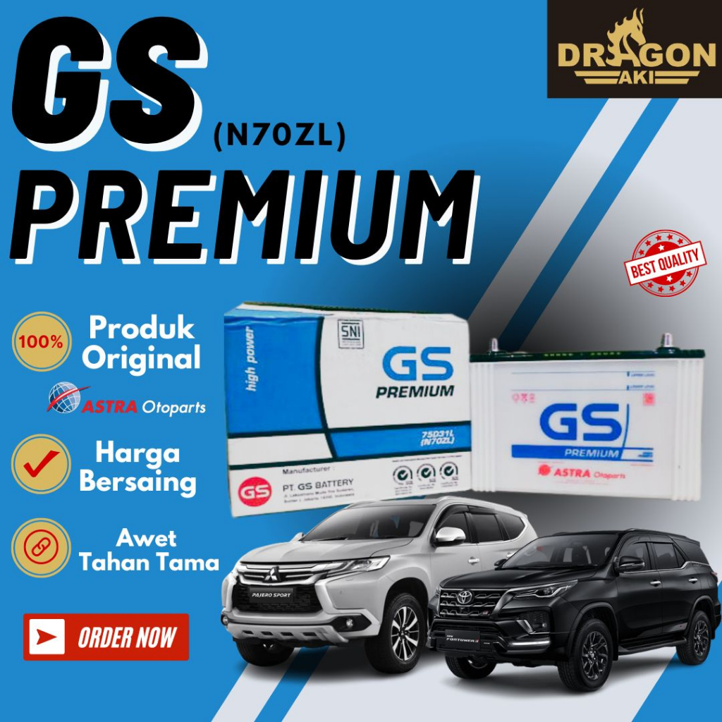 Aki mobil Gs premium N70zl
