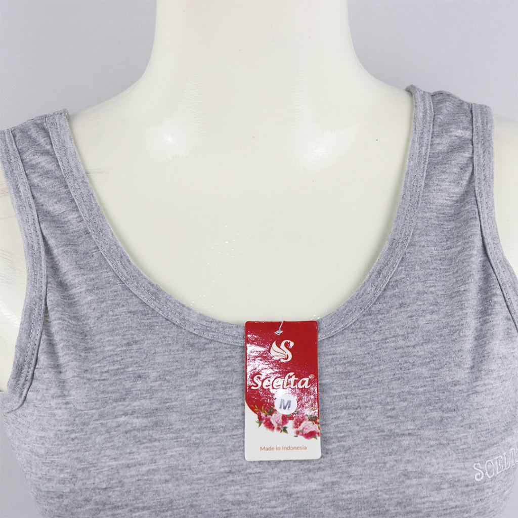 Scelta - Kamisol Tanktop Wanita Atasan Tank Top Camisole Polos Bahan Poliester Rayon At Sc 1158 thumbnail 4