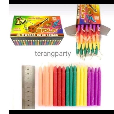 LILIN NATAL 30PCS / LILIN KECIL NATAL / LILIN WARNA WARNI / LILIN BIOLA