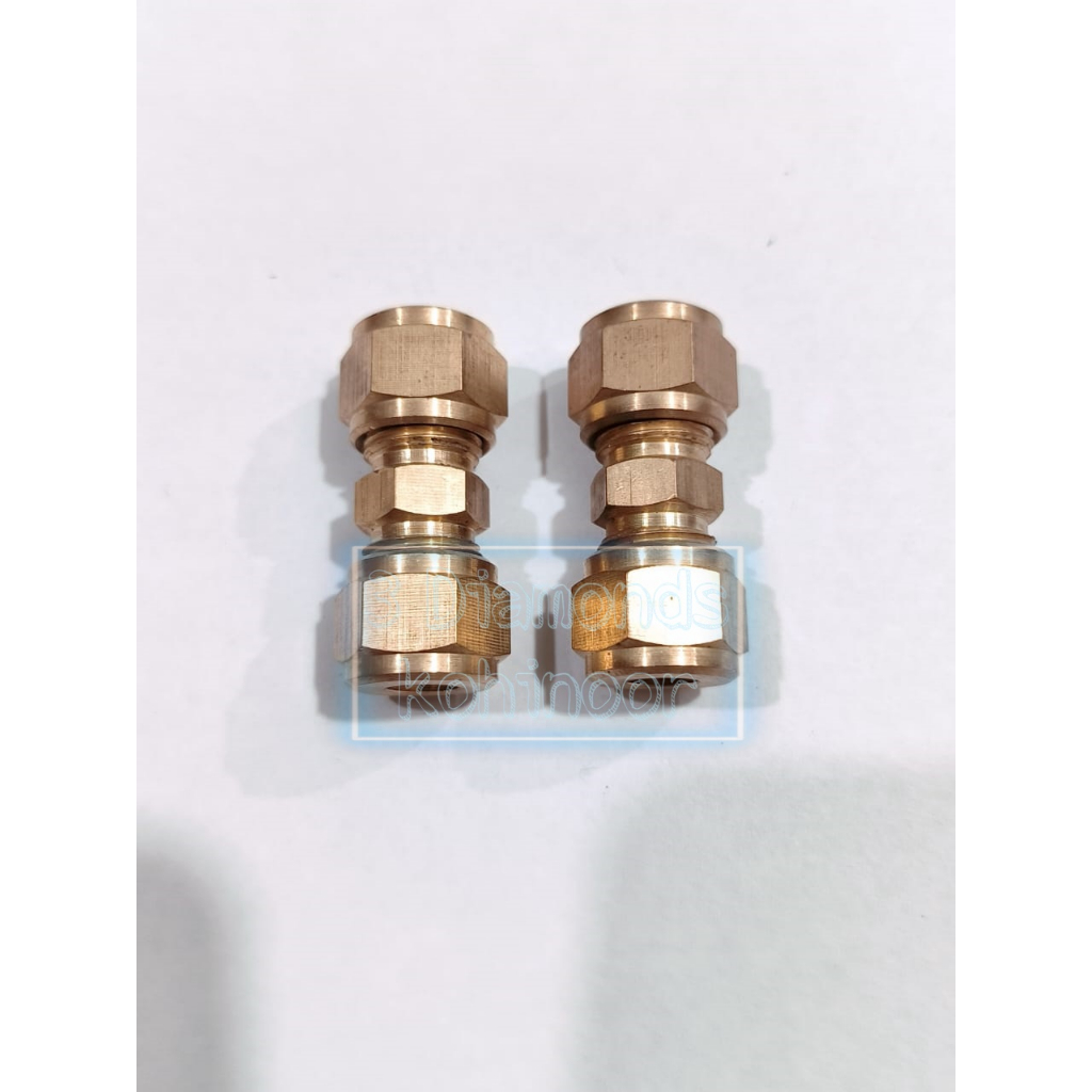 UNION CONNECTOR BRASS/KUNINGAN 6MM UNION PIPA TEMBAGA 6MM