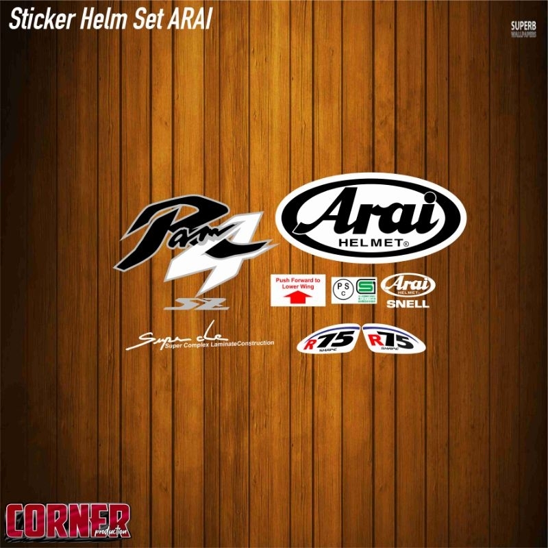 Sticker helm set arai