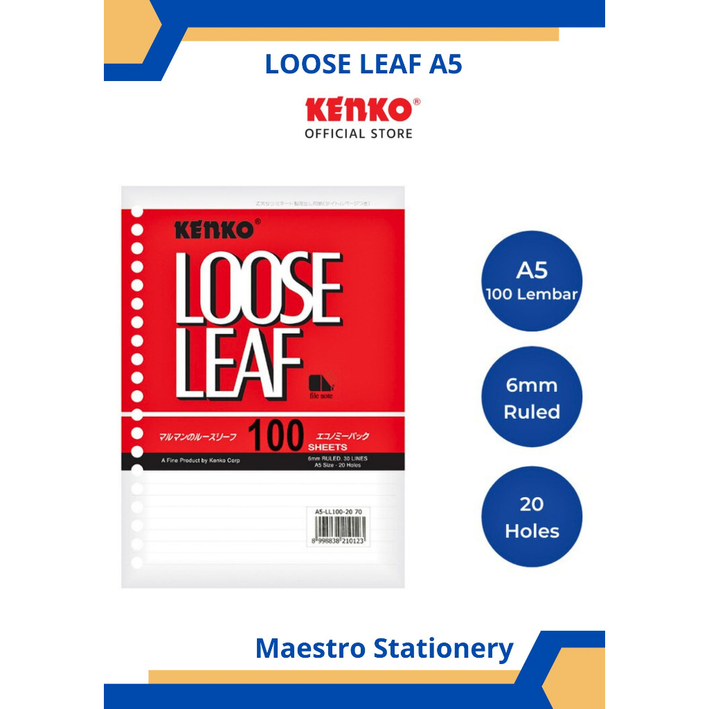 

Loose Leaf A5 Kenko isi 100 Lembar