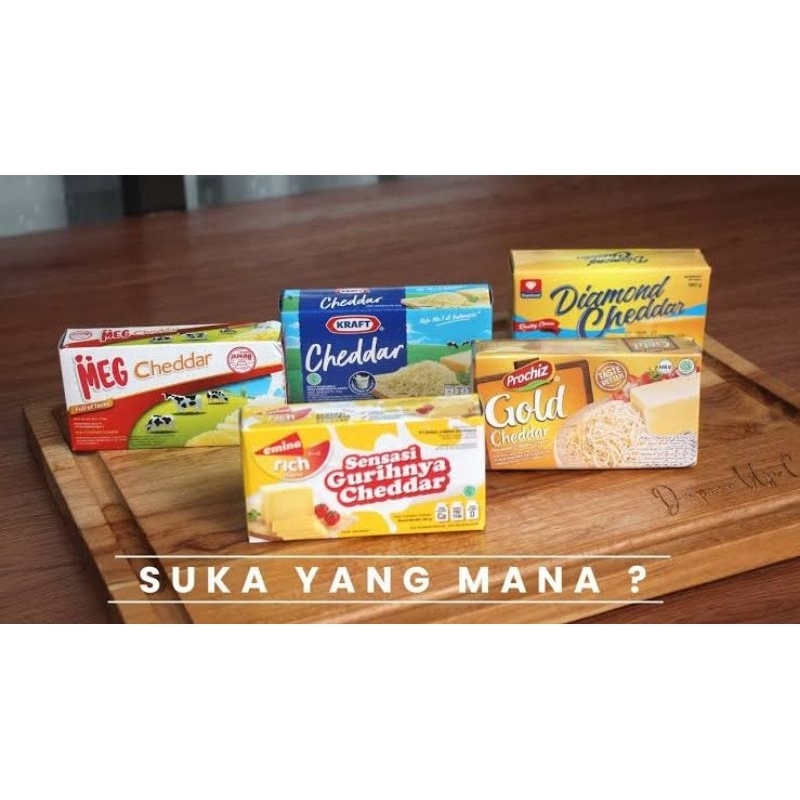 

Aneka keju Cheddar serbaguna prochiz wincheez meg Kraft 160/170gr