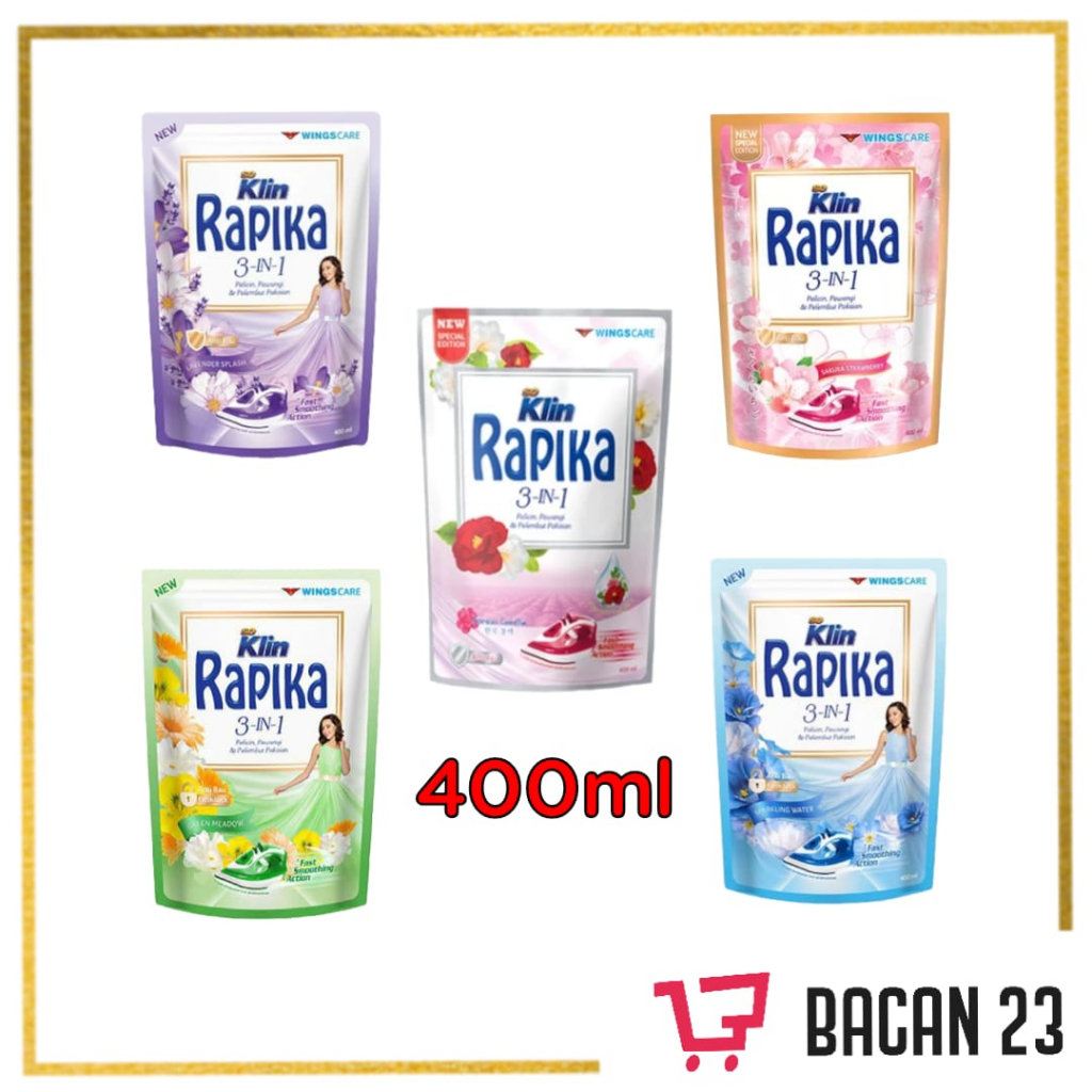 Wings Care So Klin Rapika 3in1 (400ml)/ Pewangi Pakaian/ Bacan23