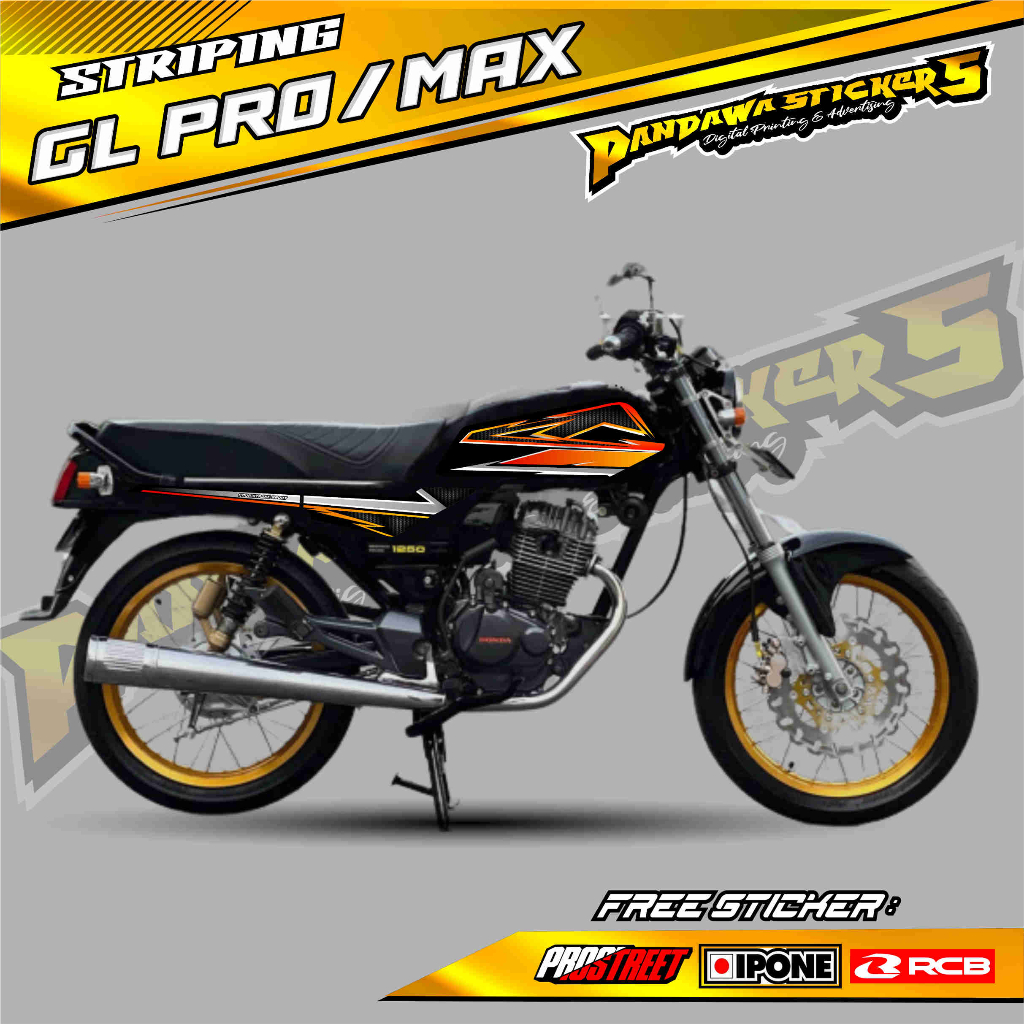 STRIPING VARIASI HONDA GL PRO - GL MAX / STICKER LIST VARIASI MOTOR GL PRO - GL MAX