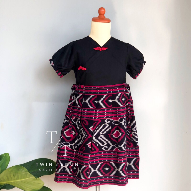 TWIN TENUN / baju anak, dres anak, baju tenun anak, tenun, kain tenun