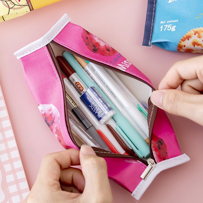 

kotak pensil bentuk kemasan snack