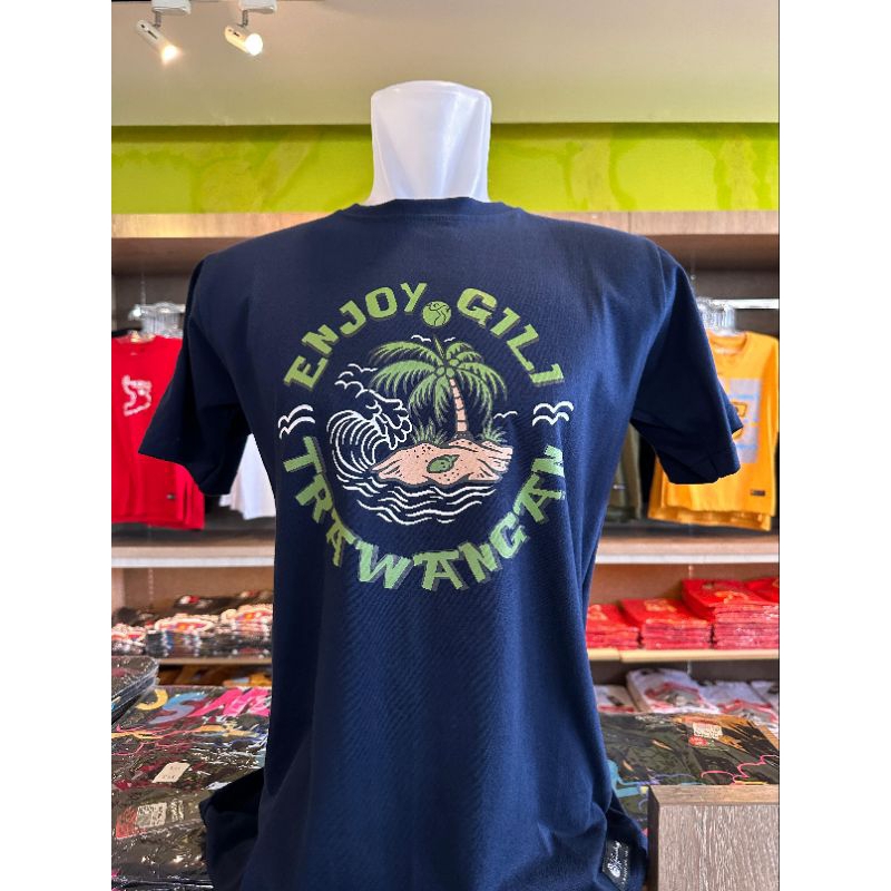 Kaos Katun Motif Enjoy Gili Trawangan