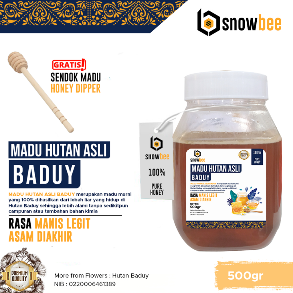 

MADU HUTAN BADUY ASLI SNOWBEE 500GR MADU ODENG HUTAN BADUY MURNI 100%