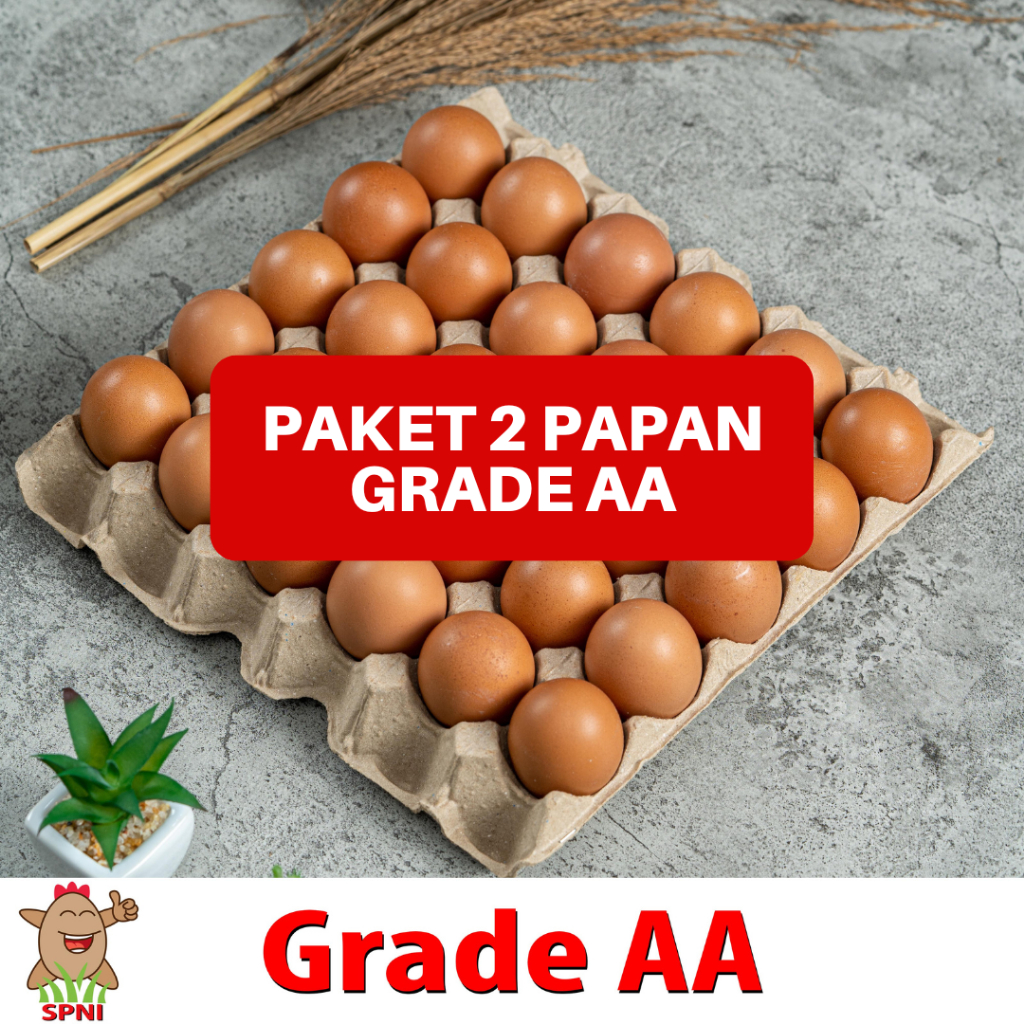 

Telur Ayam SPNI Super Jumbo (Grade AA 60 Butir) PAKET 2 PAPAN