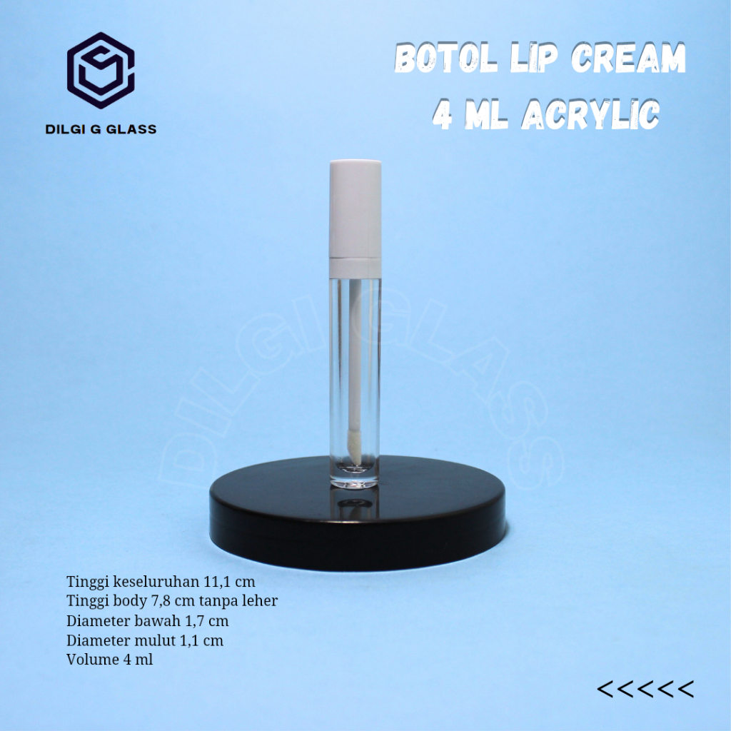 Botol Lip Gloss 4 ML / Botol Lip Cream 4 ML Bulat/ Botol Acrylic 4 ML