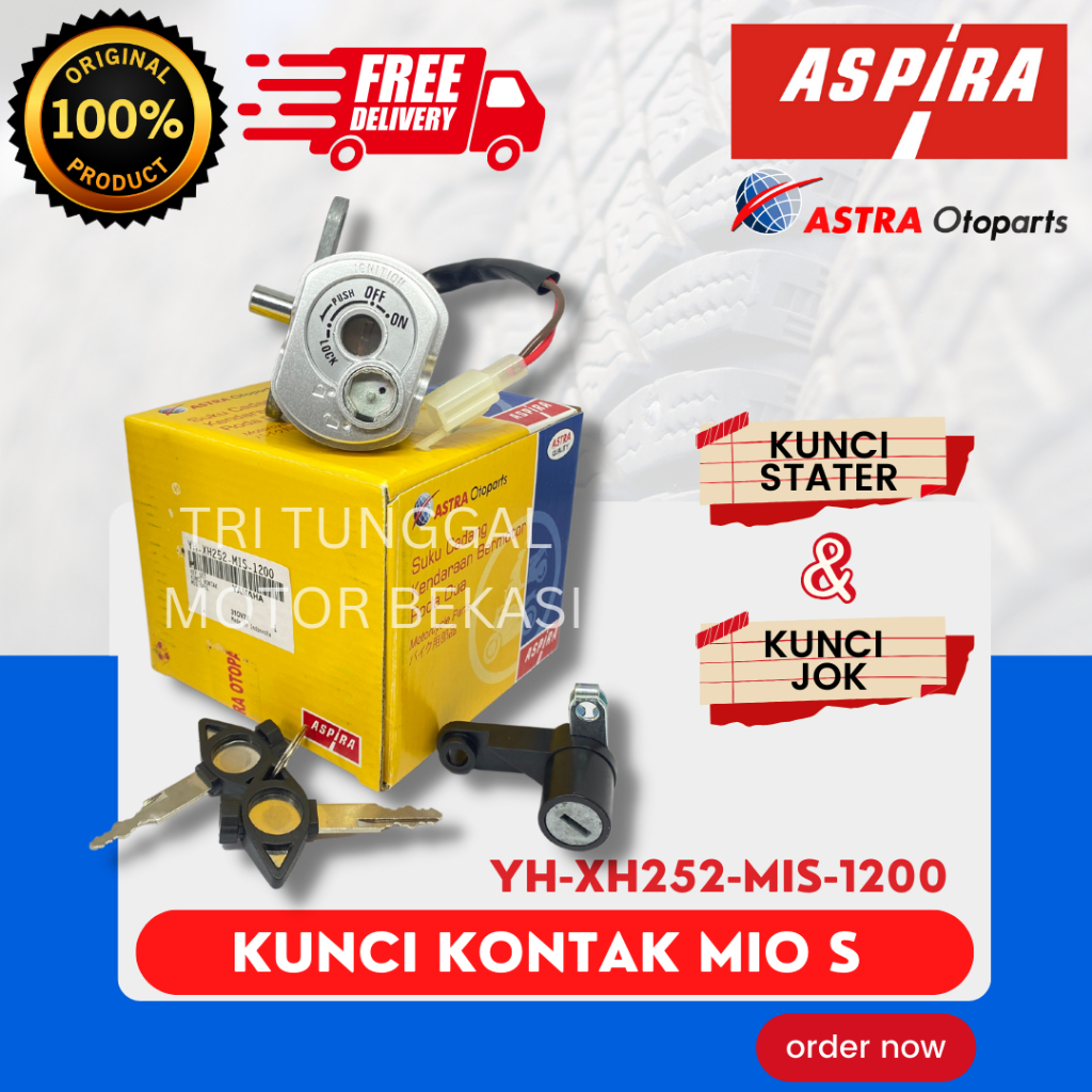 [READY COD] KUNCI KONTAK SET ASPIRA MIO SOUL / KUNCI KONTAK ASSY + JOK / PAKET SET KUNCI KONTAK STAR