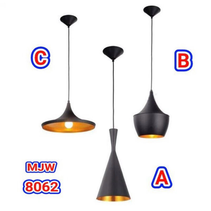 Lampu Gantung Cafe Estetik / Lampu Gantung Cafe / Lampu Gantung Minimalis Hitam Gold / Lampu Meja / 
