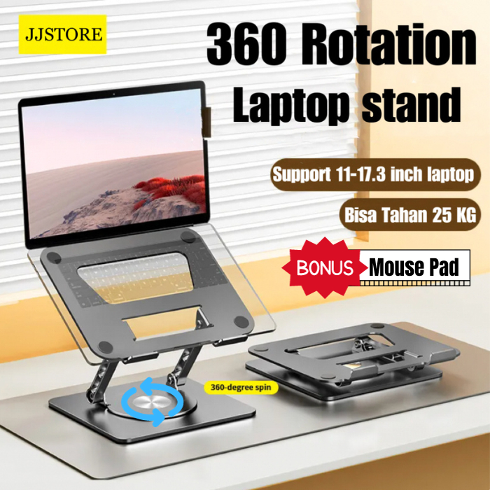 360 Rotating Aluminium Laptop Stand dudukan laptop stand meja