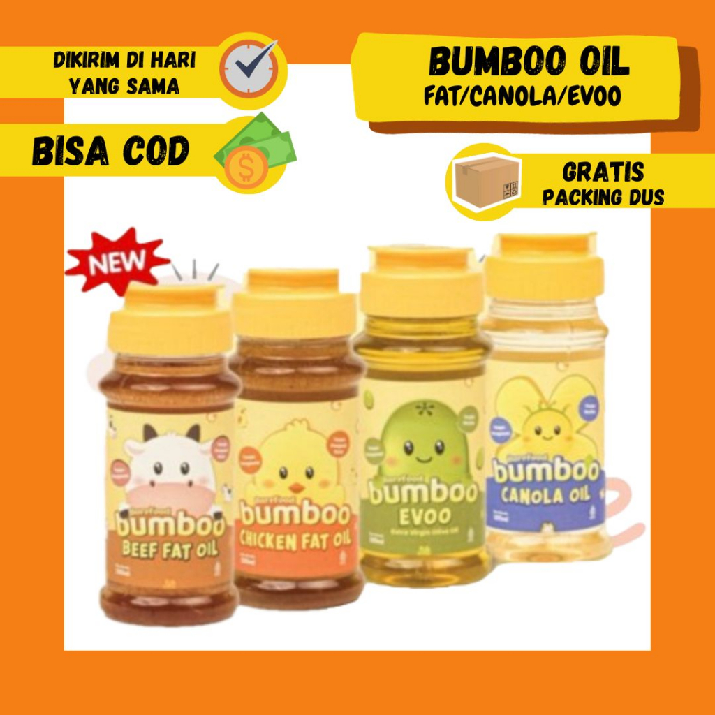 

Bumboo Fat Oil Minyak Lemak MPASI / Canola Oil / EVOO Oil Lemak MPASI
