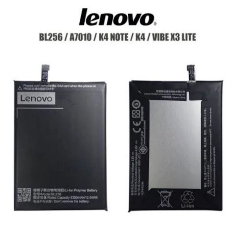 Baterai Battery Batre LENOVO K4 NOTE a7010 K4 Vibe BL256