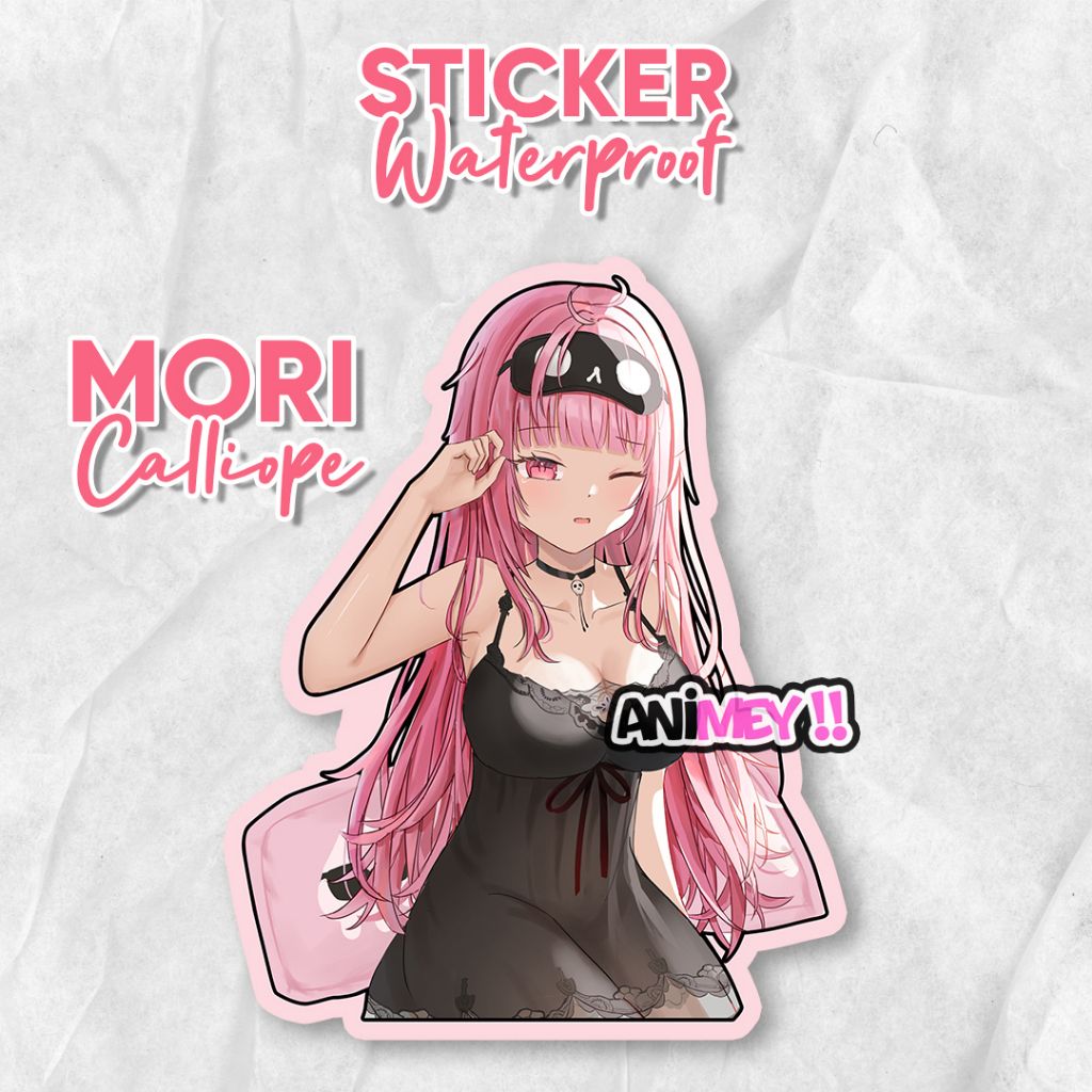 

Stiker Mori Calliope / Sticker Anime Waterproof