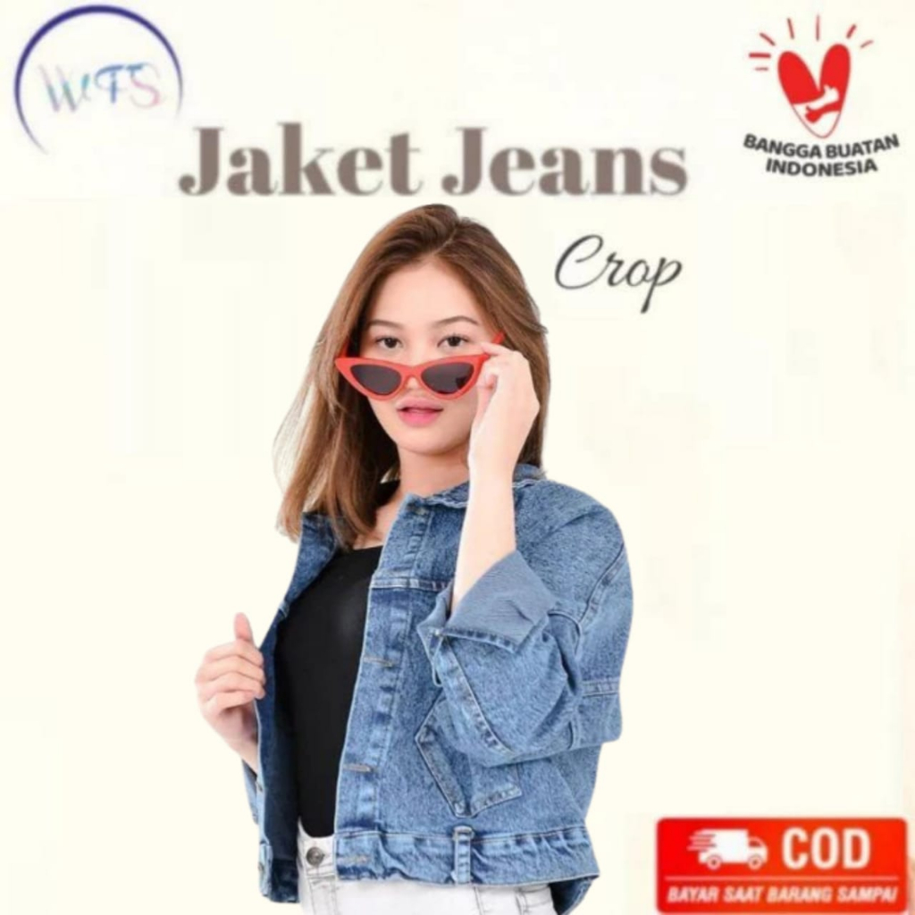 CASIA - JAKET JEANS CROP WANITA KEKINIAN // JACKET LEVIS CEWEK PREMIUM