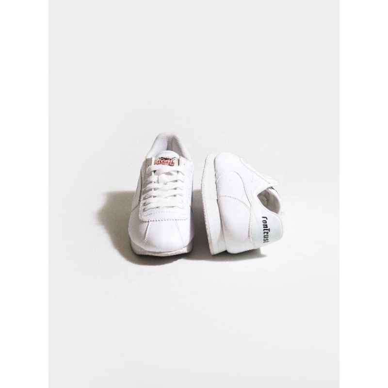 Sepatu Contrust Footwear Enjoy | Full White | Sepatu Sneakers Casual Pria Wanita | Sepatu Original |