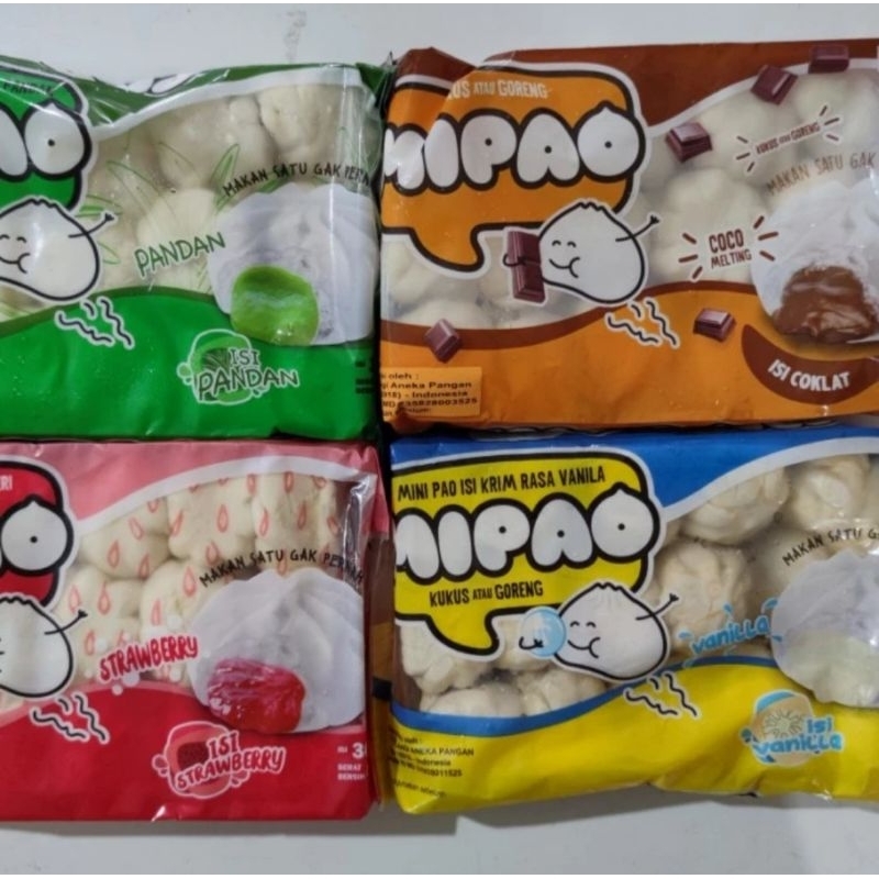 

PELANGI mipao coklat,pandan,strawberry,vanila 30s 510gr