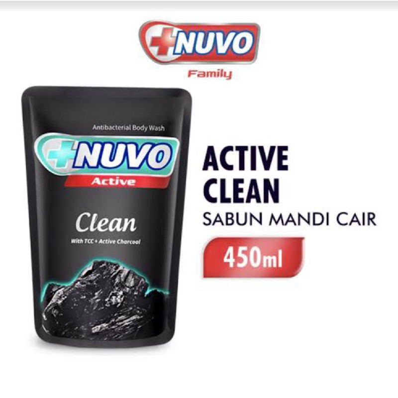NUVO SABUN MANDI CAIR 450ML HITAM