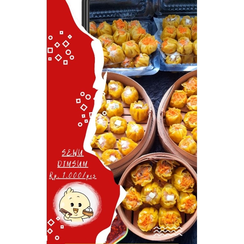 

Dimsum 1000 isi 55 pcs / sewu dimsum / dimsum frozen plus chili oil 50ml