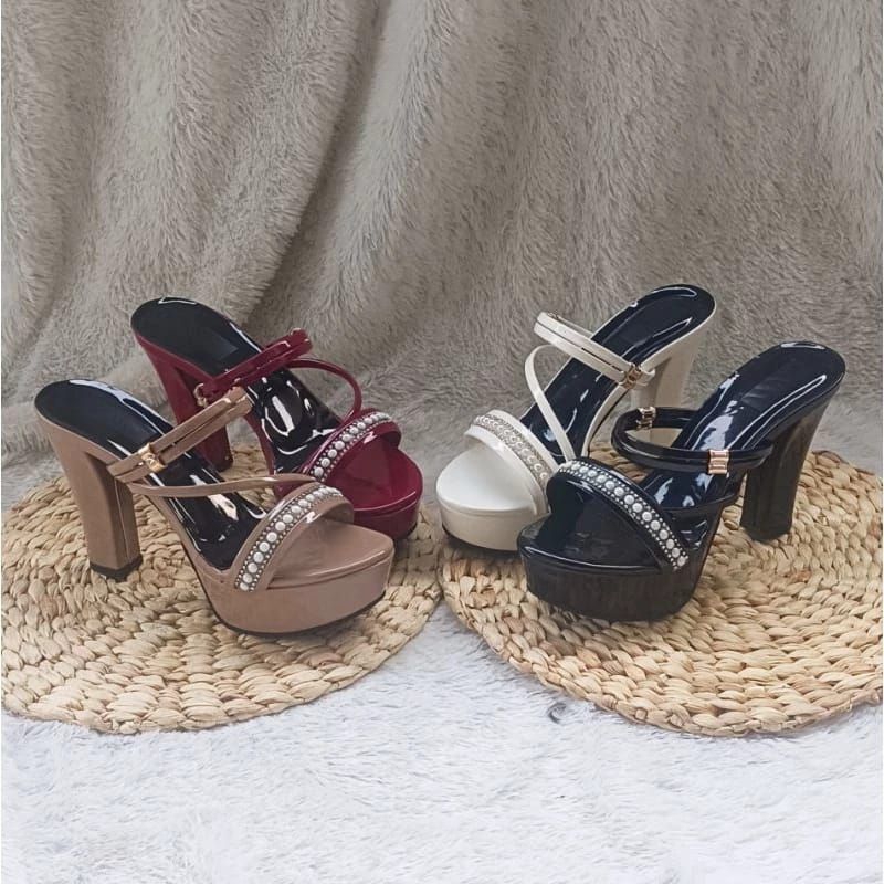 IGB SHOES - SENDAL HEELS WANITA  ZARA 12 CM PERMATA