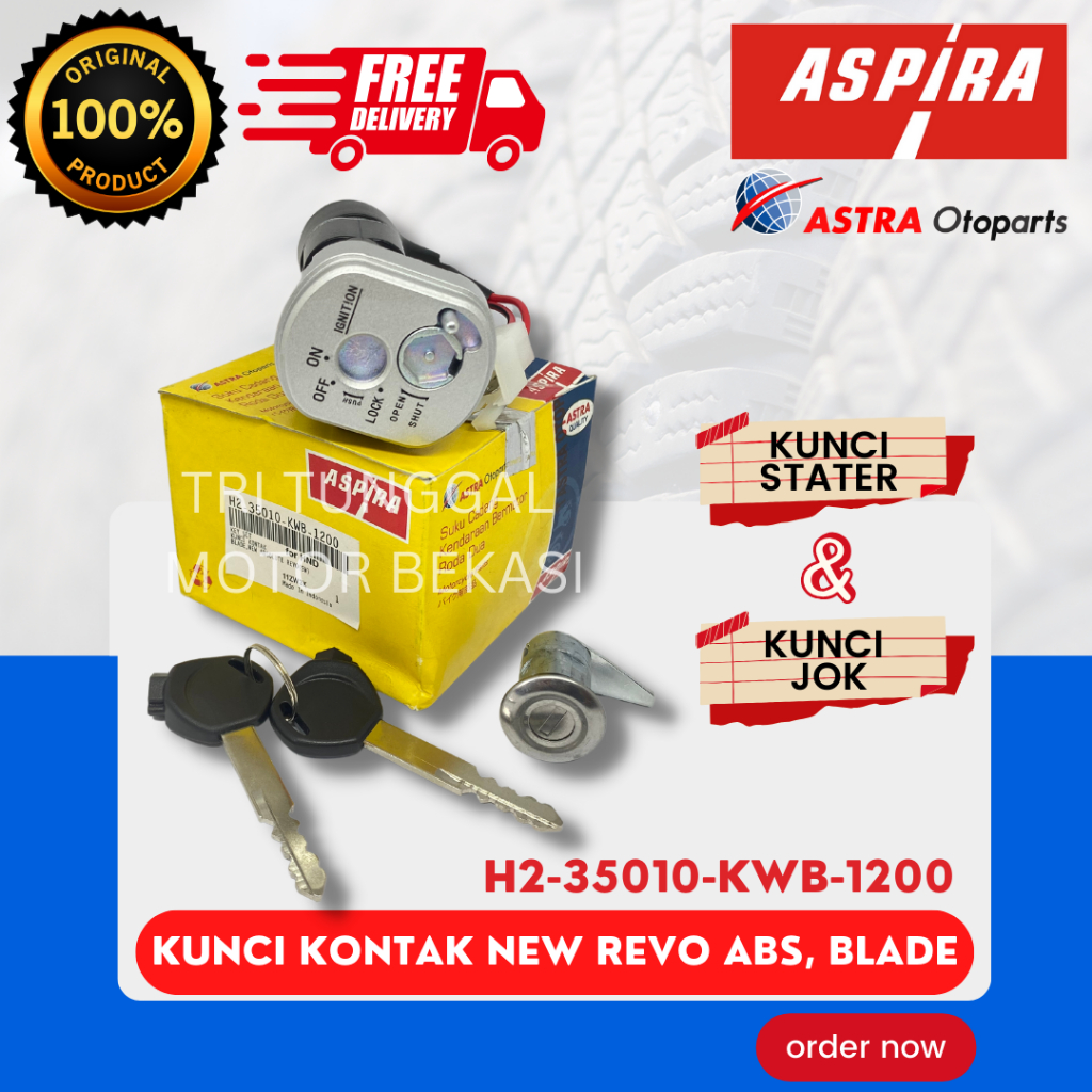 [READY COD] KUNCI KONTAK SET ASPIRA BLADE / NEW REVO ABSOLUTE (SW) / KUNCI KONTAK ASSY + JOK / PAKET